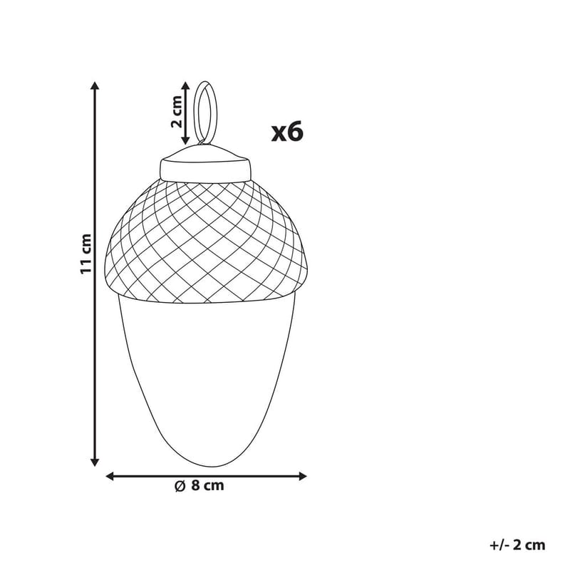 Julekule Ambre Sett med 6 - Innredning - Julepynt & helgedekorasjon - Julepynt & juledekorasjon - Juletrepynt & julekuler
