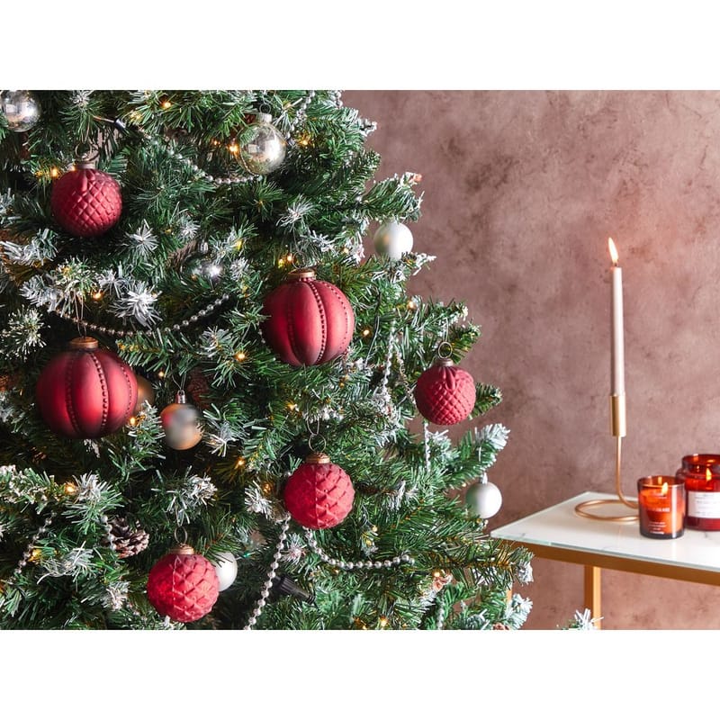 Julekule Argentin Sett med 6 - Rød - Innredning - Julepynt & helgedekorasjon - Julepynt & juledekorasjon - Juletrepynt & julekuler