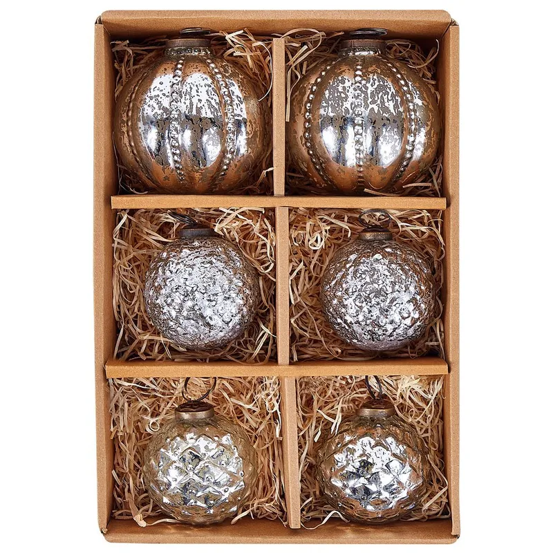 Julekule Argentin Sett med 6 - Sølv - Innredning - Julepynt & helgedekorasjon - Julepynt & juledekorasjon - Juletrepynt & julekuler