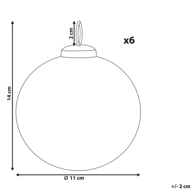 Julekule Astral Sett med 6 - Innredning - Julepynt & helgedekorasjon - Julepynt & juledekorasjon - Juletrepynt & julekuler
