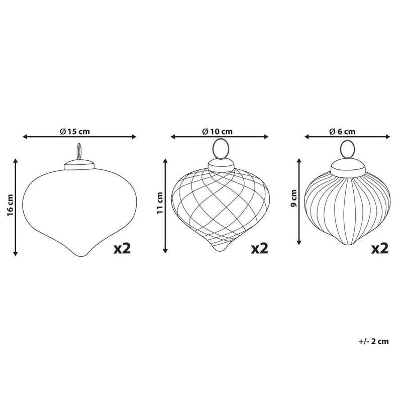Julekule Astrale Sett med 6 - Innredning - Julepynt & helgedekorasjon - Julepynt & juledekorasjon - Juletrepynt & julekuler