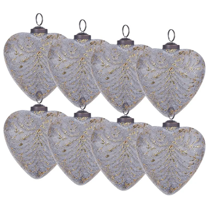 Julekule Feriable Set med 8 - Grå, Gull, Sølv - Innredning - Julepynt & helgedekorasjon - Julepynt & juledekorasjon - Juletrepynt & julekuler