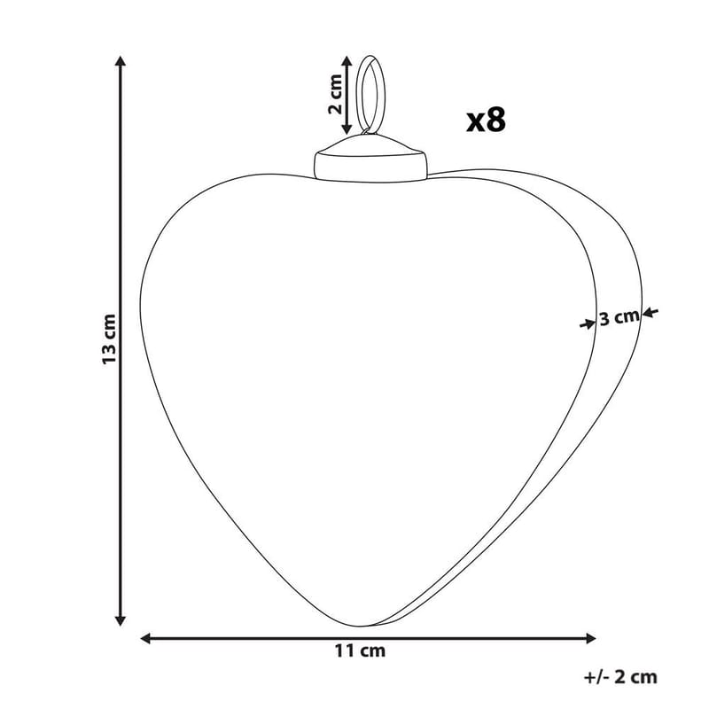 Julekule Feriable Set med 8 - Grå, Gull, Sølv - Innredning - Julepynt & helgedekorasjon - Julepynt & juledekorasjon - Juletrepynt & julekuler