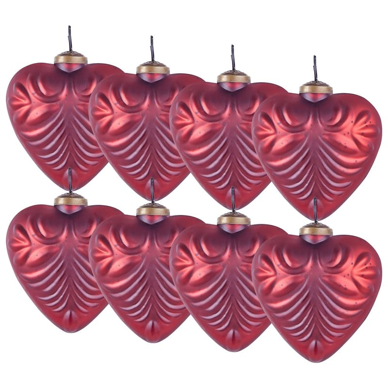 Julekule Feriable Set med 8 - Rød, Gull - Innredning - Julepynt & helgedekorasjon - Julepynt & juledekorasjon - Juletrepynt & julekuler