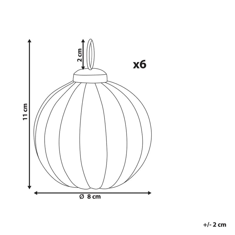 Julekule Ivoire Sett med 6 - Innredning - Julepynt & helgedekorasjon - Julepynt & juledekorasjon - Juletrepynt & julekuler