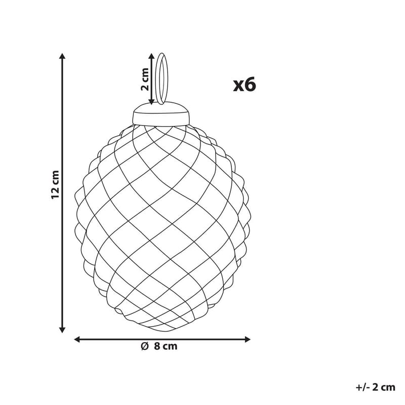 Julekule Laiton Sett med 6 - Innredning - Julepynt & helgedekorasjon - Julepynt & juledekorasjon - Juletrepynt & julekuler