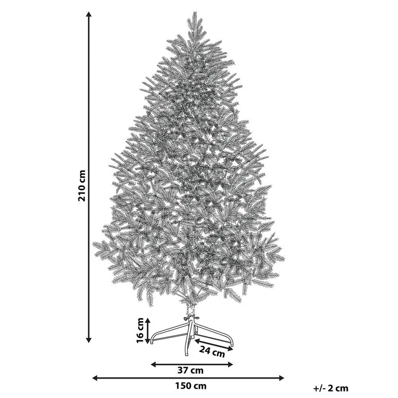 Kunstig Snødekket Juletre Bassie - 150x150x210 cm - Innredning - Julepynt & helgedekorasjon - Julepynt & juledekorasjon - Plastjuletre