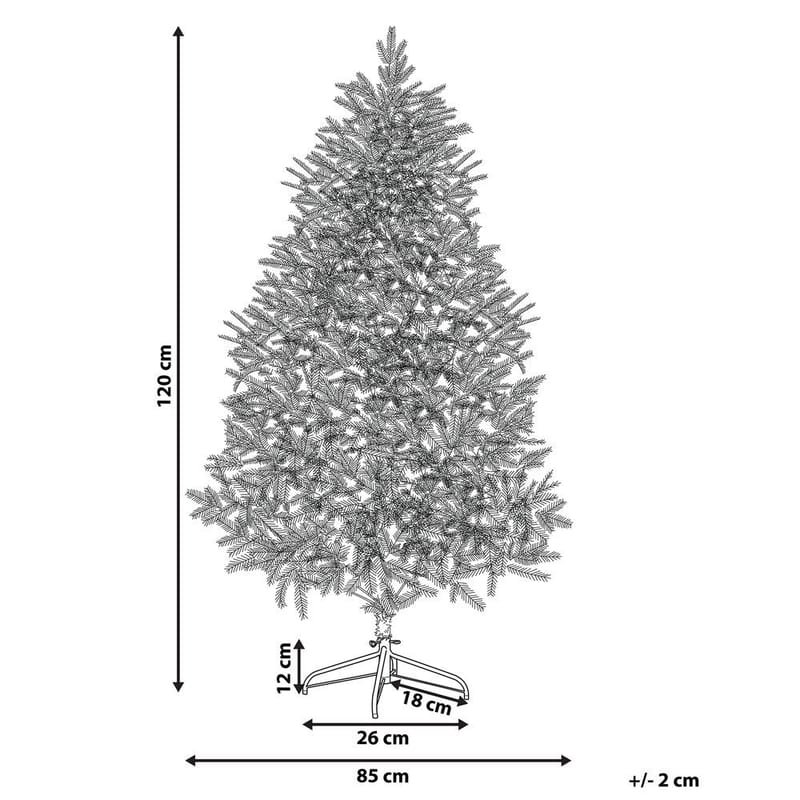 Kunstig Snødekket Juletre Bassie - 85x85x120 cm - Innredning - Julepynt & helgedekorasjon - Julepynt & juledekorasjon - Plastjuletre