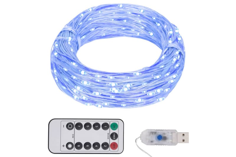 LED-strenglys med 300 lysdioder blå 30 m - Julelys ute