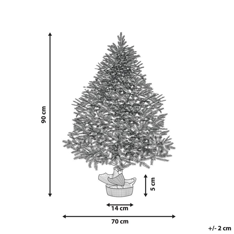 Ringrose Liten Snøete Plastgran 90 cm - Grønn/Hvit/Beige - Innredning - Julepynt & helgedekorasjon - Julepynt & juledekorasjon - Plastjuletre