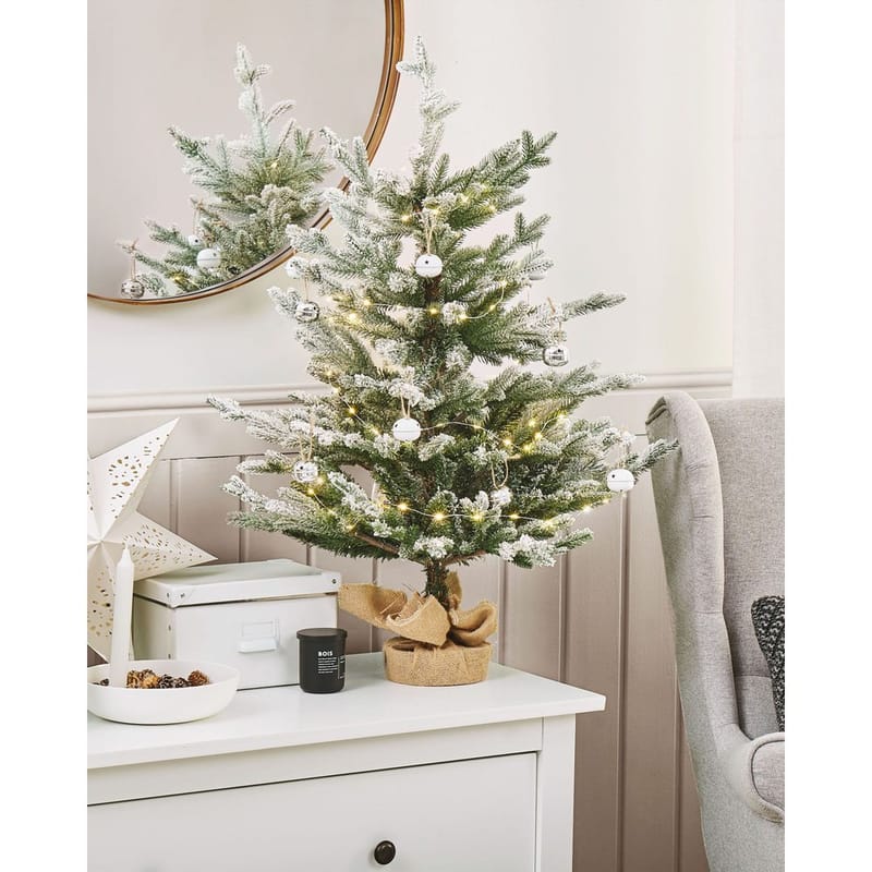 Ringrose Liten Snøete Plastgran 90 cm - Grønn/Hvit/Beige - Innredning - Julepynt & helgedekorasjon - Julepynt & juledekorasjon - Plastjuletre
