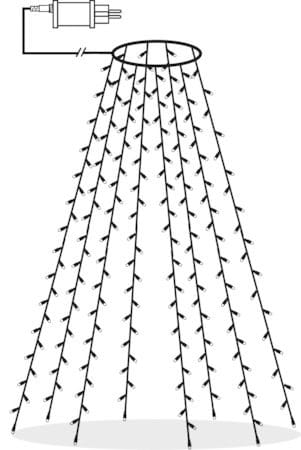 Serie juletrelysslynge 200 cm - svart - Belysning - Julebelysning - Julelys