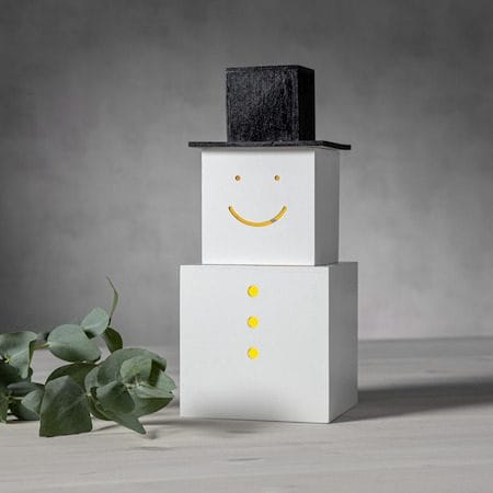 SNOWMAN innendørsdekorasjon 29,5 cm - hvit - Belysning - Julebelysning - Øvrig julebelysning