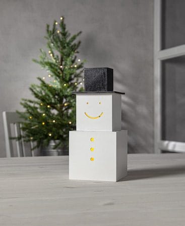 SNOWMAN innendørsdekorasjon 29,5 cm - hvit - Belysning - Julebelysning - Øvrig julebelysning