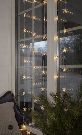 Star Curtain lysgardin 90 cm, transparent