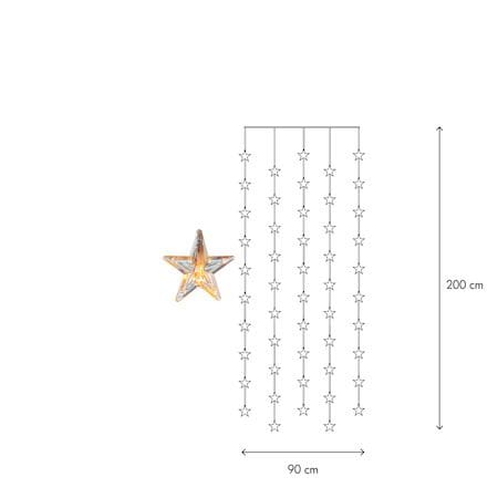 Star Curtain lysgardin 90 cm - transparent - Belysning - Julebelysning - Øvrig julebelysning