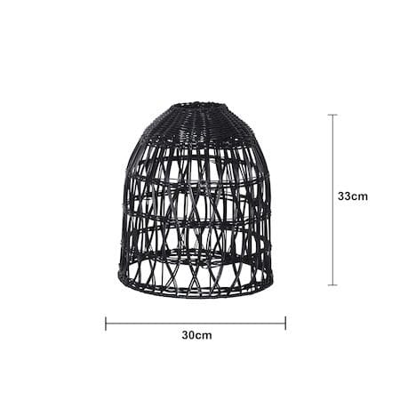Knute lampeskjerm 30 cm - svart - Belysning - Belysningstilbehør