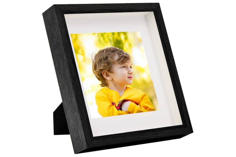 3D Fotoboksrammer 5 stk svart 23x23 cm for 13x13 cm bilde - Svart - Fotobelysning & studiobelysning