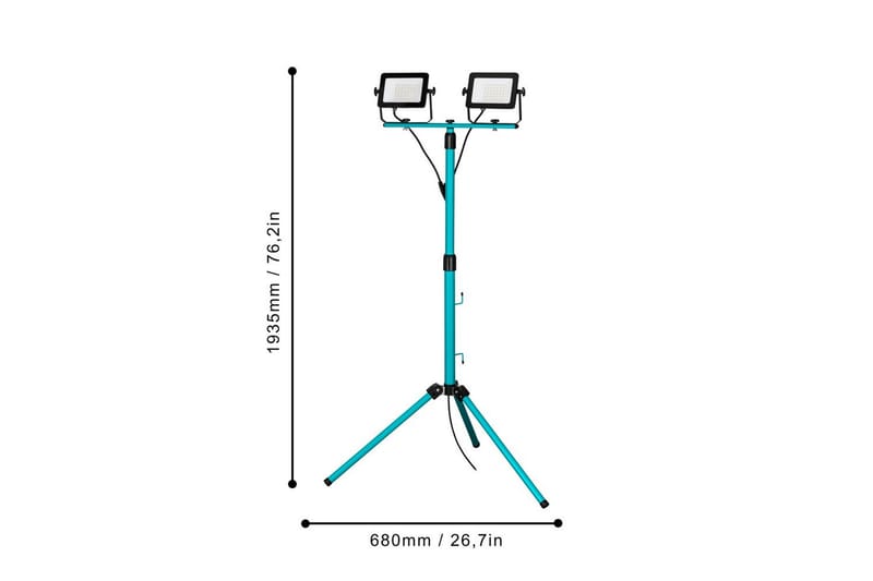 Arbeidsbelysning Eglo LED-stativstrålekaster med 2 lamper 30W - Belysning - Innendørsbelysning & Lamper - Bordlampe - Skrivebordslampe