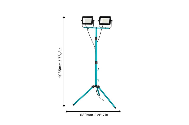 Arbeidsbelysning Eglo LED-Stativstrålkaster med 2 Lamper 52W - Belysning - Innendørsbelysning & Lamper - Bordlampe - Skrivebordslampe