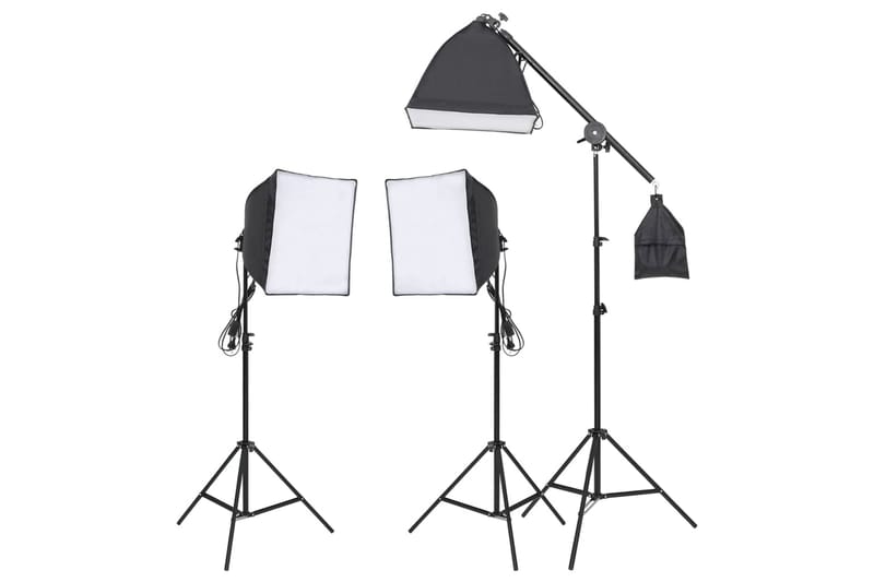 Studiobelysningssett med stativ og softboks - Hvit - Fotobelysning & studiobelysning