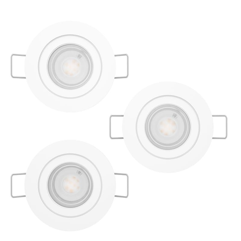 Innfelt lampe Barranco 90 mm 4000K Set om 3 - Hvit - Belysning - Lyspærer & lyskilder - Spotlights & downlights