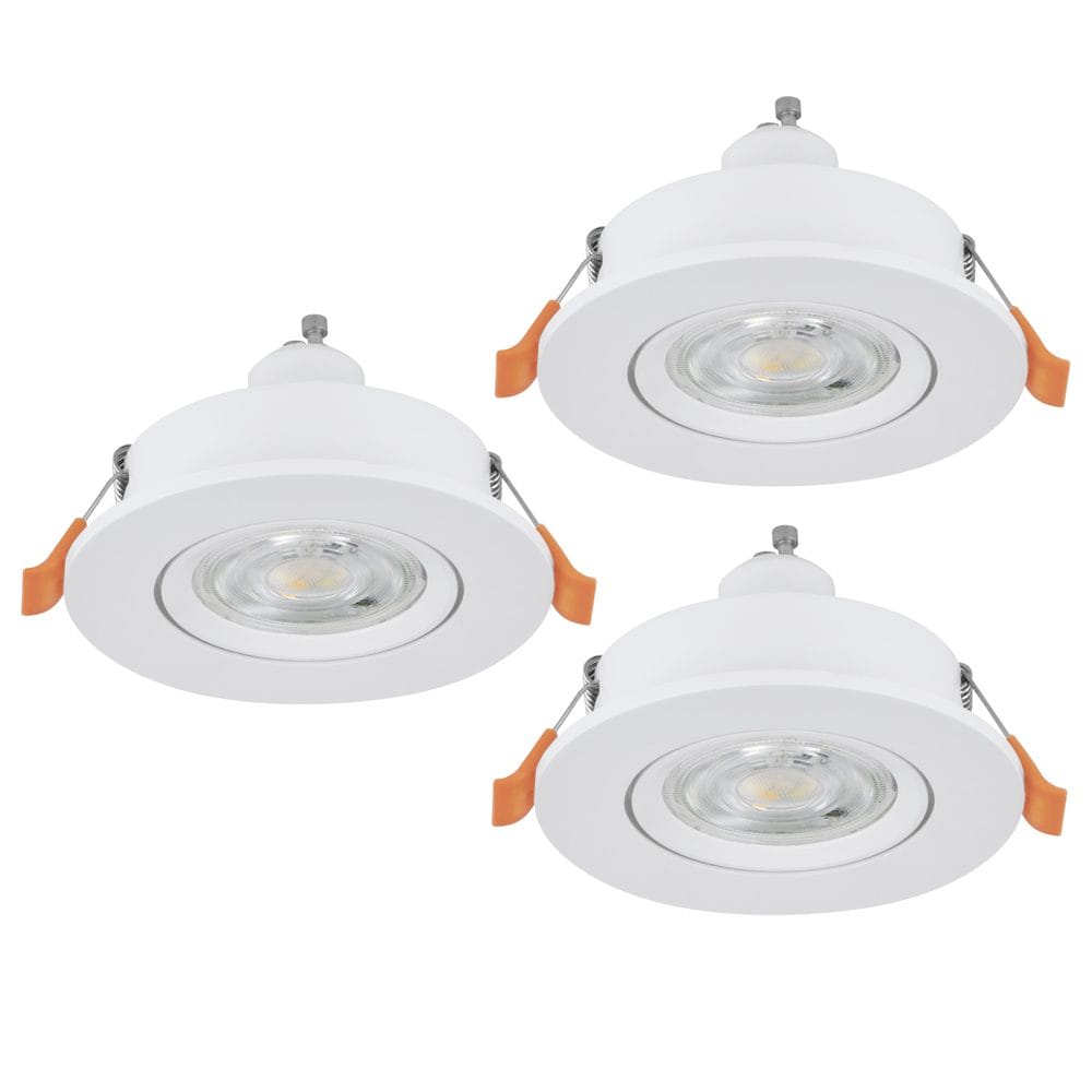 Innfelt lampe Barranco 90 mm 4000K Set om 3 - Hvit