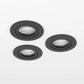 Innfelt lampe Barranco 90 mm 4000K Set om 3 - Sort - Belysning - Lyspærer & lyskilder - Spotlights & downlights