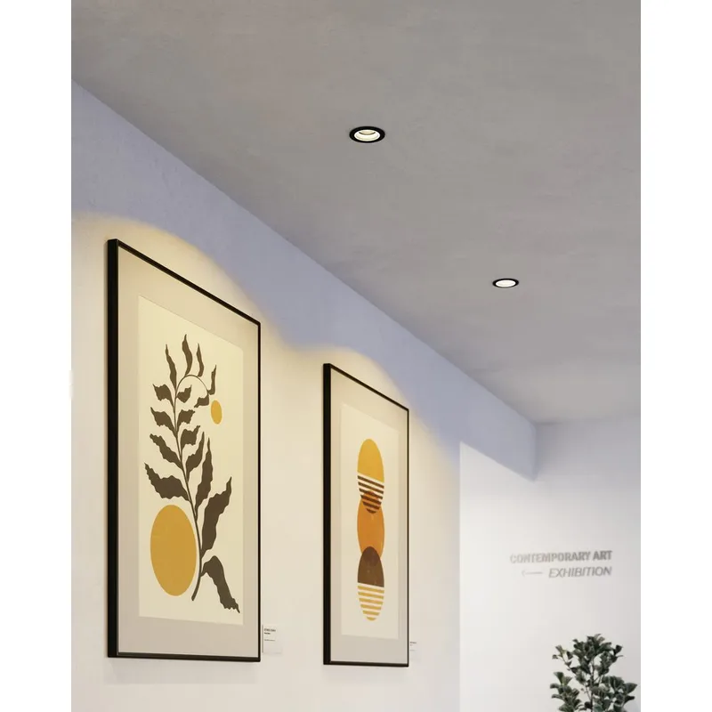 Innfelt lampe Carosso 93 mm - Sort - Belysning - Lyspærer & lyskilder - Spotlights & downlights