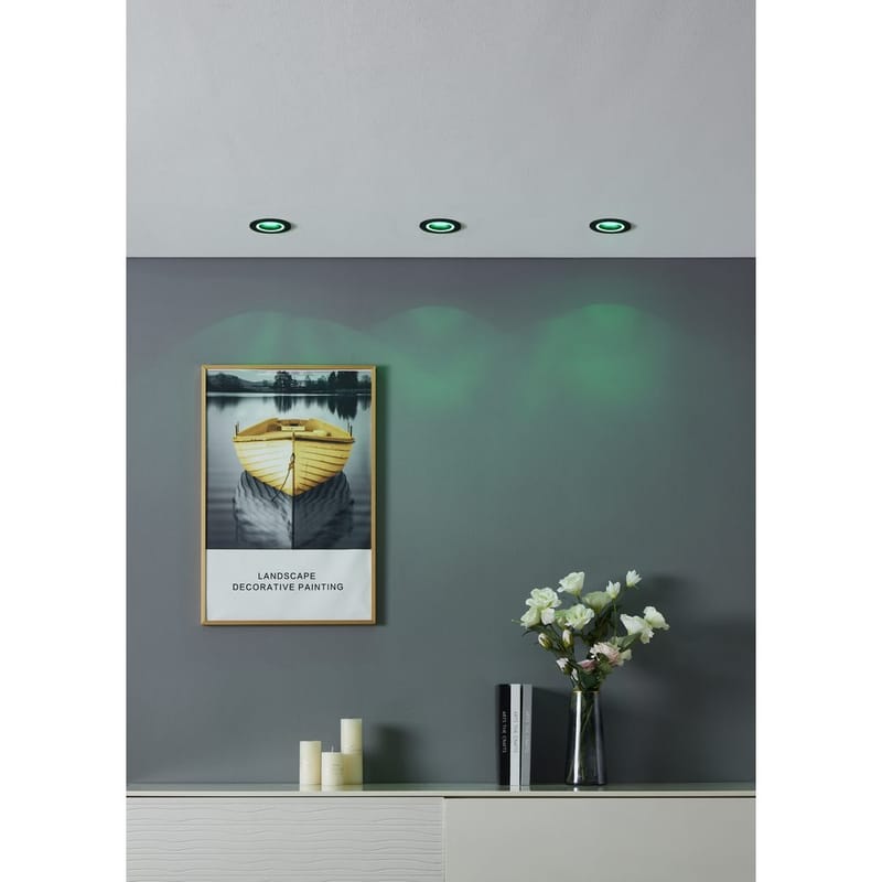 Innfelt lampe Carosso 93 mm - Sort - Belysning - Lyspærer & lyskilder - Spotlights & downlights