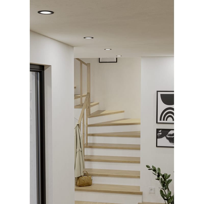 Innfelt lampe Carosso 93 mm - Sort - Belysning - Lyspærer & lyskilder - Spotlights & downlights