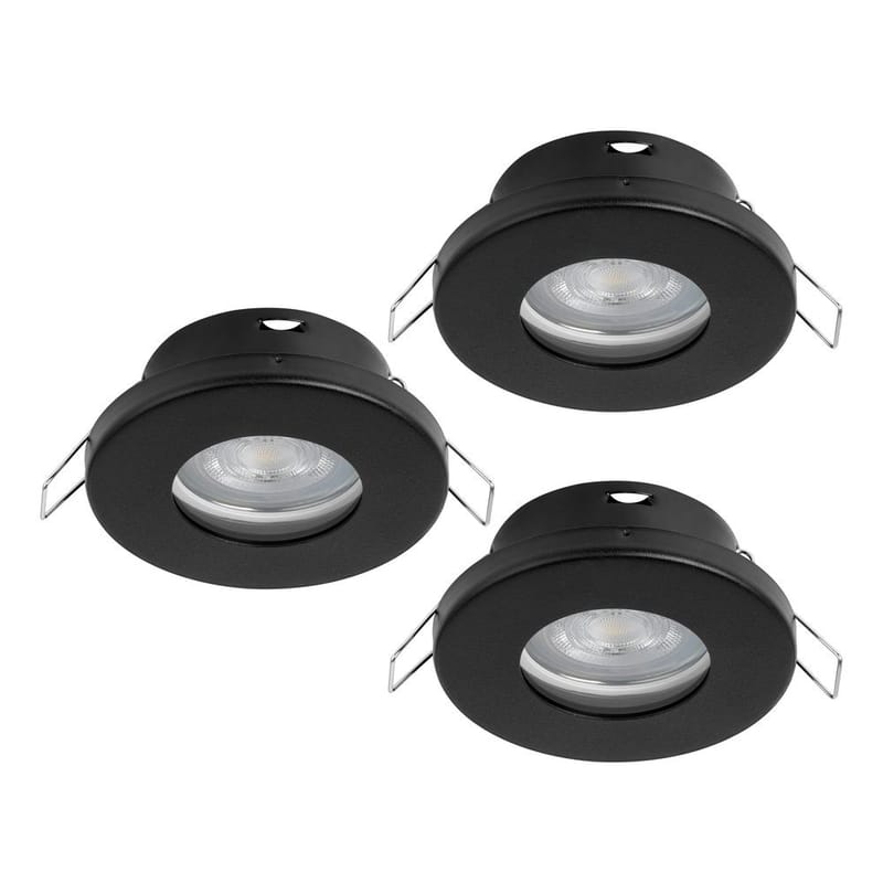 Innfelt lampe Favazzina 85 mm sett med 3 - Sort - Belysning - Lyspærer & lyskilder - Spotlights & downlights
