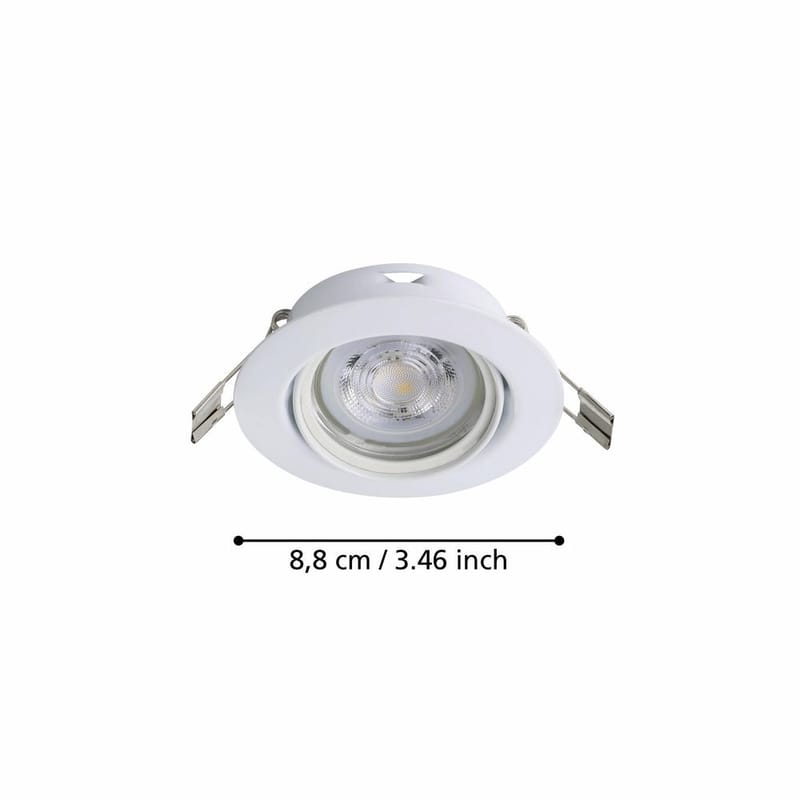 Innfelt lampe Favazzina 88 mm sett med 3 - Hvit - Belysning - Lyspærer & lyskilder - Spotlights & downlights
