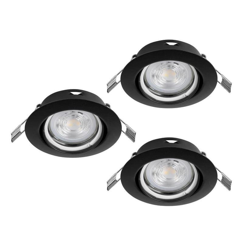 Innfelt lampe Favazzina 88 mm sett med 3 - Sort - Belysning - Lyspærer & lyskilder - Spotlights & downlights