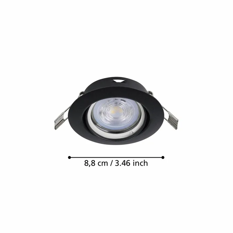 Innfelt lampe Favazzina 88 mm sett med 3 - Sort - Belysning - Lyspærer & lyskilder - Spotlights & downlights