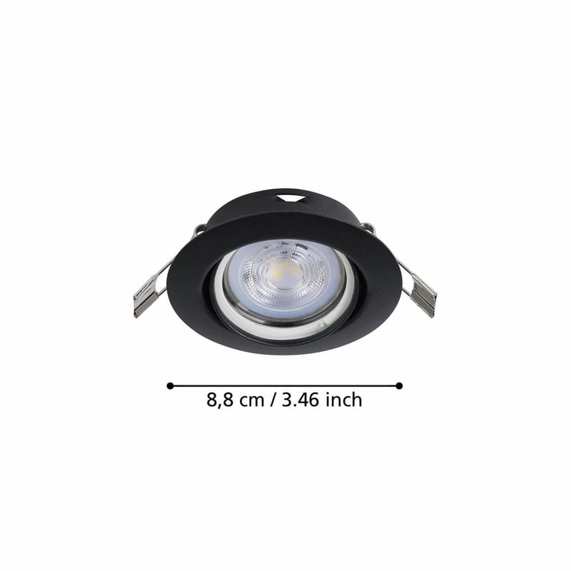 Innfelt lampe Favazzina 88 mm sett med 3 - Sort - Belysning - Lyspærer & lyskilder - Spotlights & downlights