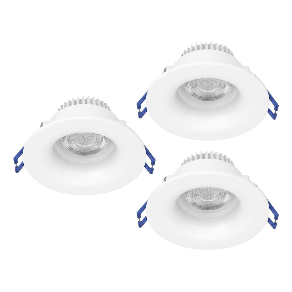 Innfelt lampe Salabate 88 mm Sett med 3 - Hvit