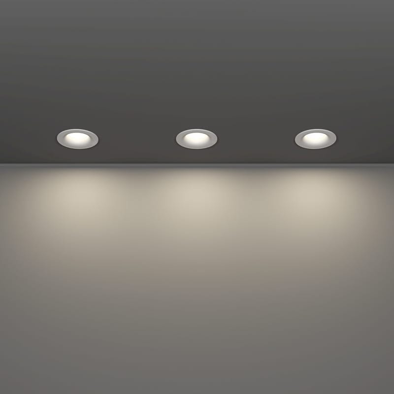 Innfelt lampe Salabate 88 mm Sett med 3 - Hvit - Belysning - Lyspærer & lyskilder - Spotlights & downlights