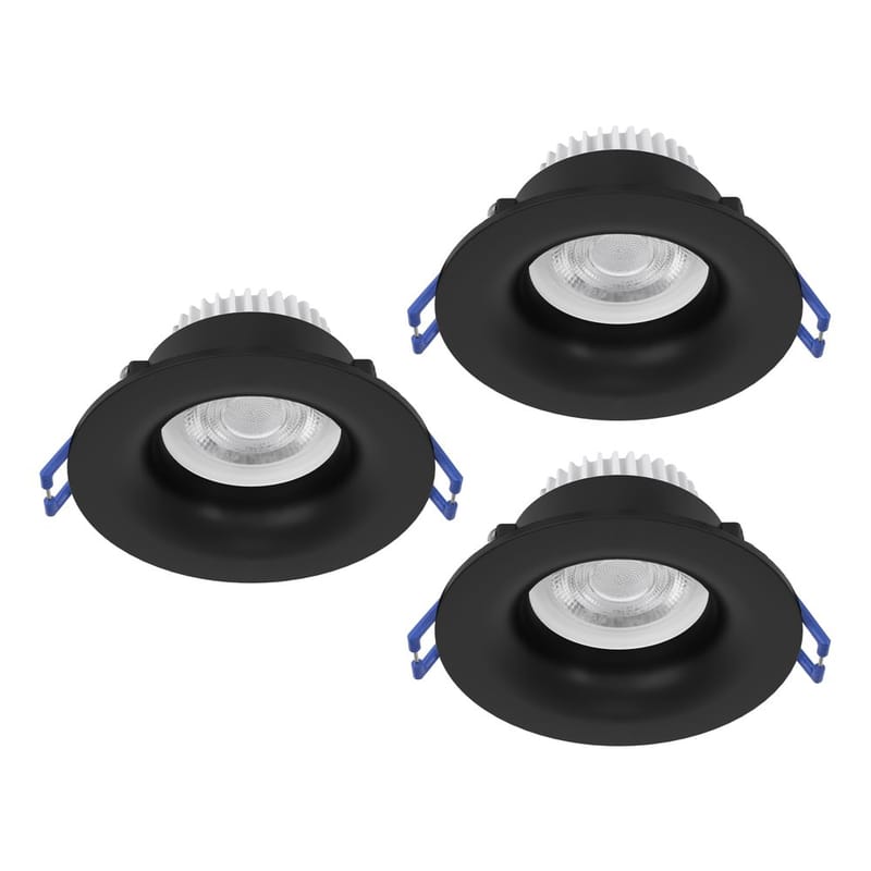Innfelt lampe Salabate 88 mm Sett med 3 - Sort - Belysning - Lyspærer & lyskilder - Spotlights & downlights