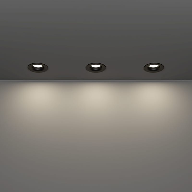 Innfelt lampe Salabate 88 mm Sett med 3 - Sort - Belysning - Lyspærer & lyskilder - Spotlights & downlights