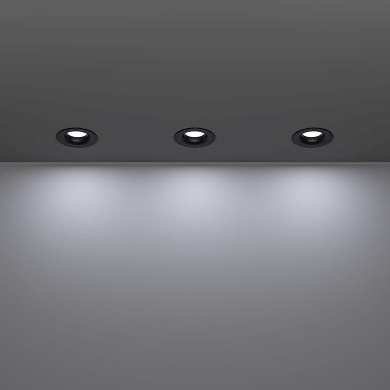 Innfelt lampe Salabate 88 mm Sett med 3 - Sort - Belysning - Lyspærer & lyskilder - Spotlights & downlights