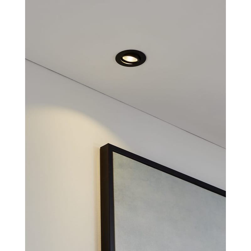 Innfelt lampe Saliceto Ø88 mm 2700K - Sort - Belysning - Lyspærer & lyskilder - Spotlights & downlights