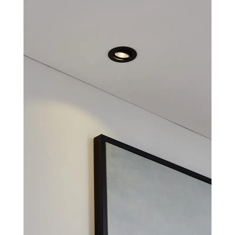 Innfelt lampe Saliceto Ø88 mm 2700K - Sort - Belysning - Lyspærer & lyskilder - Spotlights & downlights