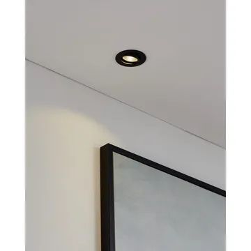 Innfelt lampe Saliceto Ø88 mm 2700K - Sort - Belysning - Lyspærer & lyskilder - Spotlights & downlights
