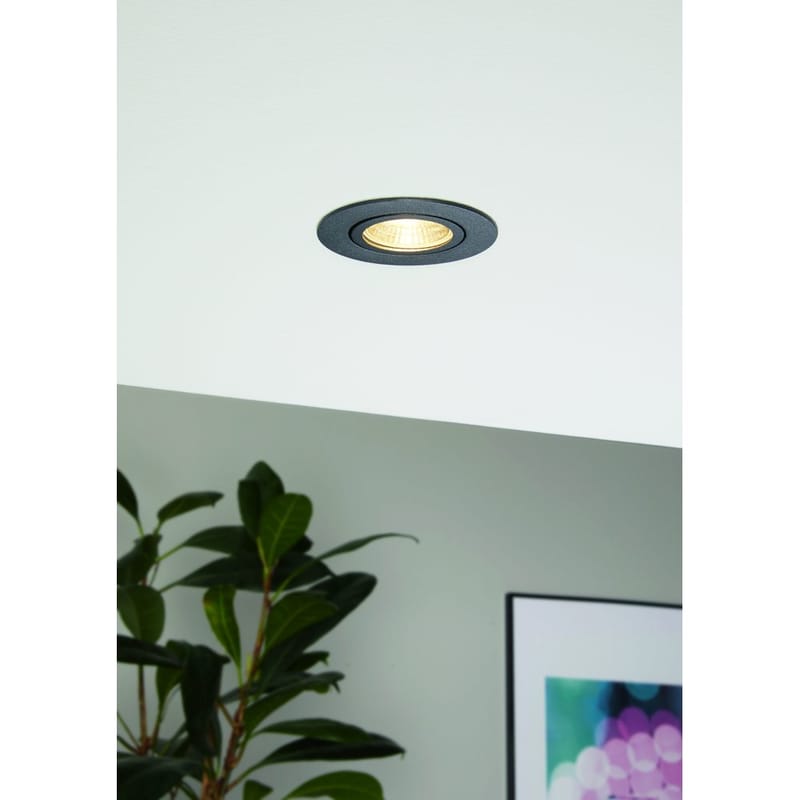 Innfelt lampe Saliceto Ø88 mm 2700K - Sort - Belysning - Lyspærer & lyskilder - Spotlights & downlights