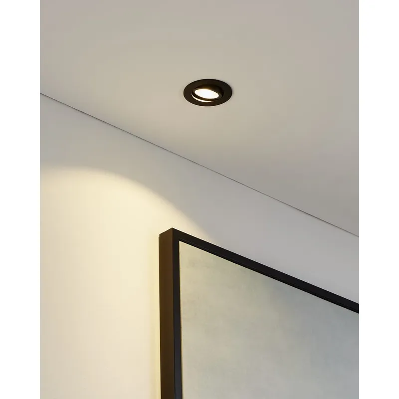 Innfelt lampe Saliceto Ø88 mm 2700K - Sort - Belysning - Lyspærer & lyskilder - Spotlights & downlights