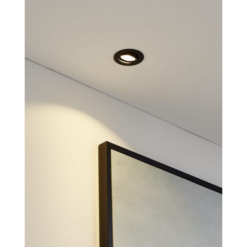 Innfelt lampe Saliceto Ø88 mm 2700K - Sort - Belysning - Lyspærer & lyskilder - Spotlights & downlights