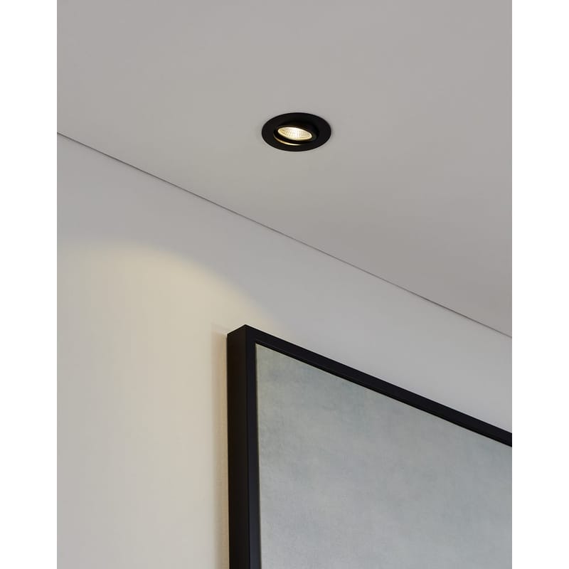 Innfelt lampe Saliceto Ø88 mm 2700K - Sort - Belysning - Lyspærer & lyskilder - Spotlights & downlights