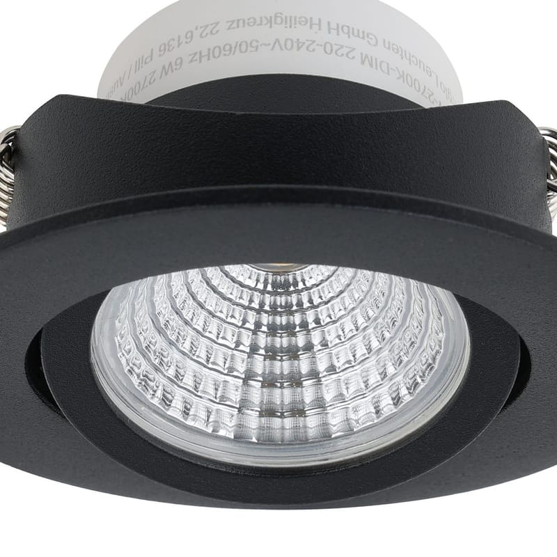 Innfelt lampe Saliceto Ø88 mm 2700K - Sort - Belysning - Lyspærer & lyskilder - Spotlights & downlights