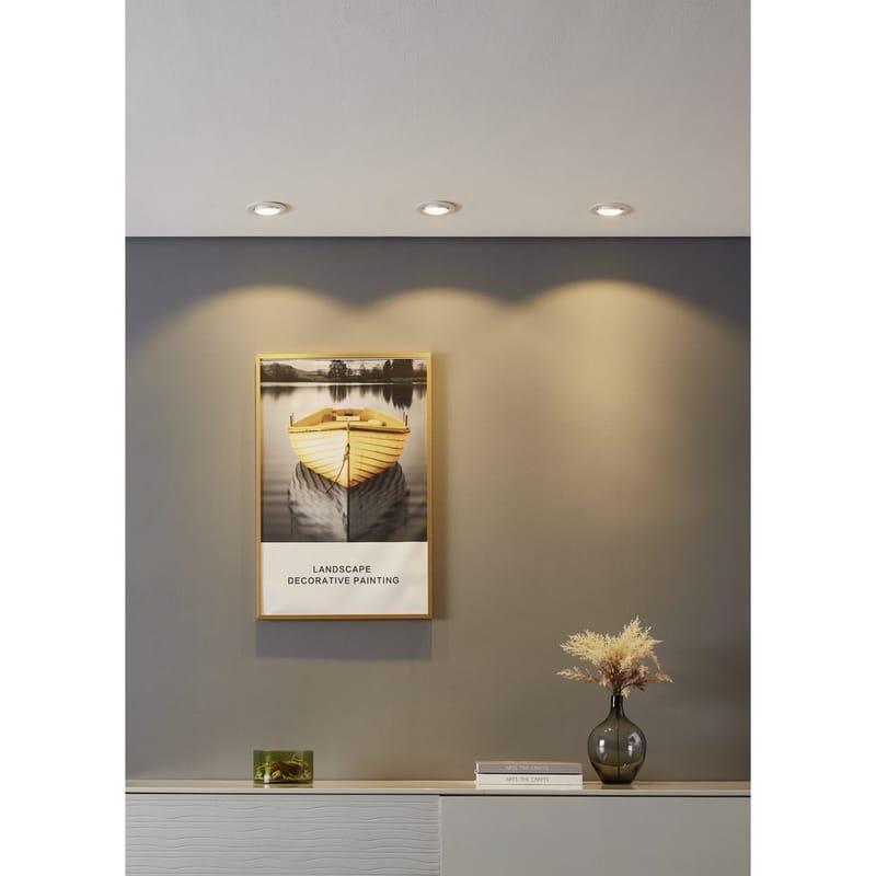 Innfelt lampe Saliceto 3 stk Ø88 mm 2700K - Hvit - Belysning - Lyspærer & lyskilder - Spotlights & downlights